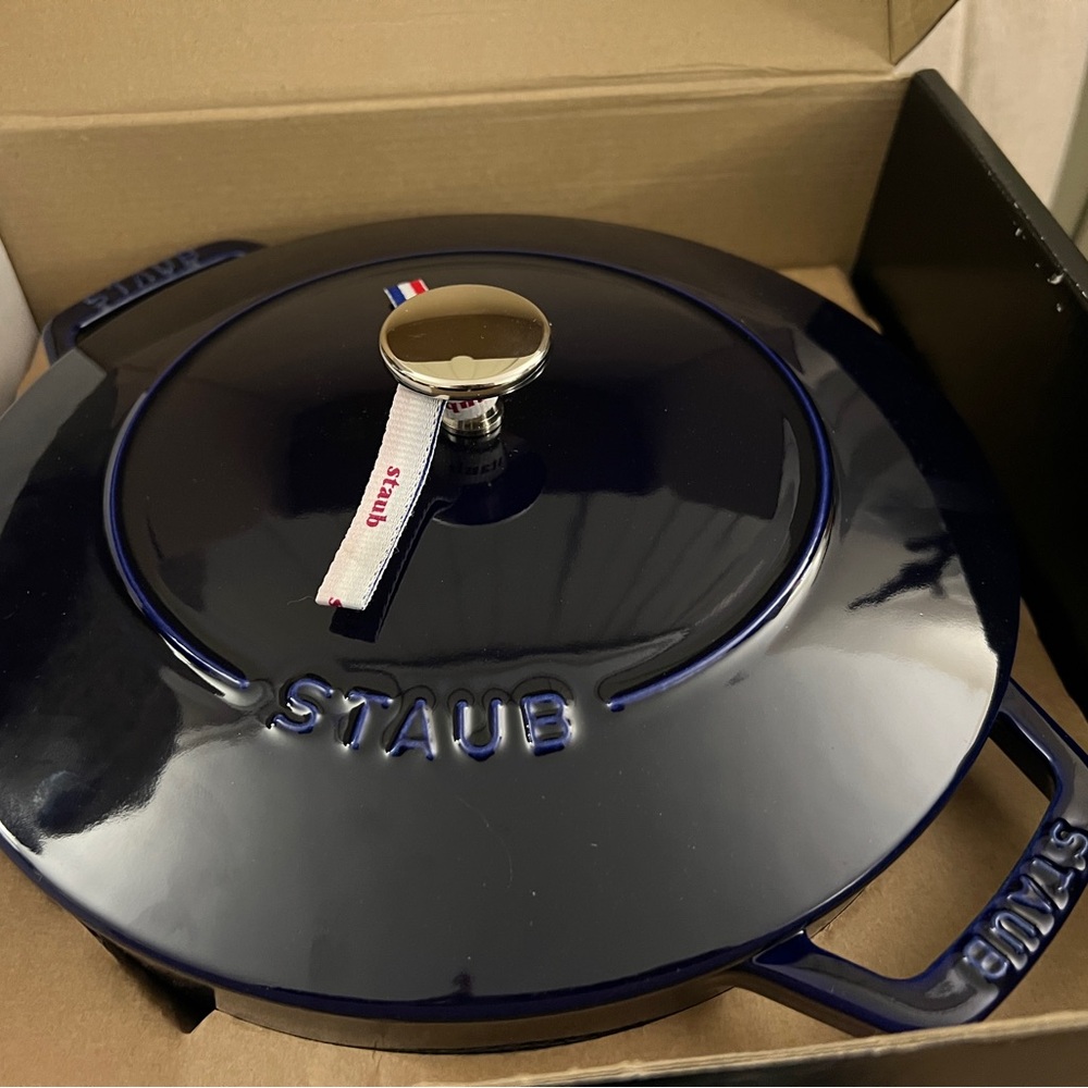 Staub Blue Cast Iron Dutch Oven